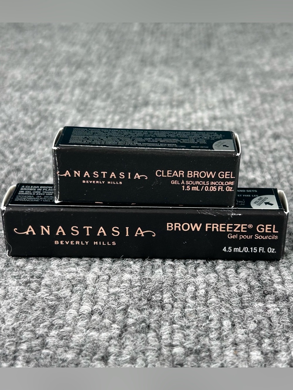 Two ANASTASIA BEVERLY HILLS Brow Freeze Gel Clear Wax ~ Travel & Sample Sz NIB